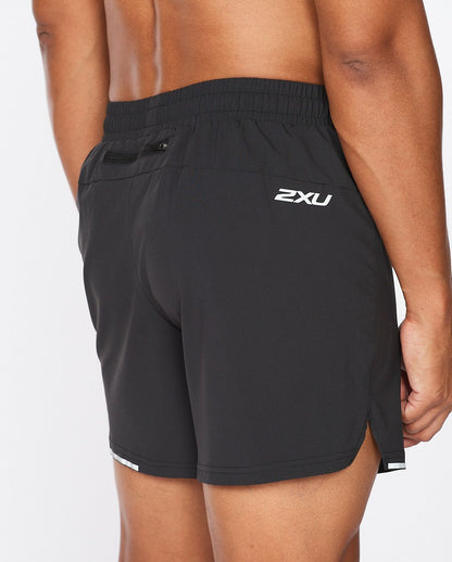 2XU South Africa - Men's Aero 5 inch Shorts - Black/Silver Reflective