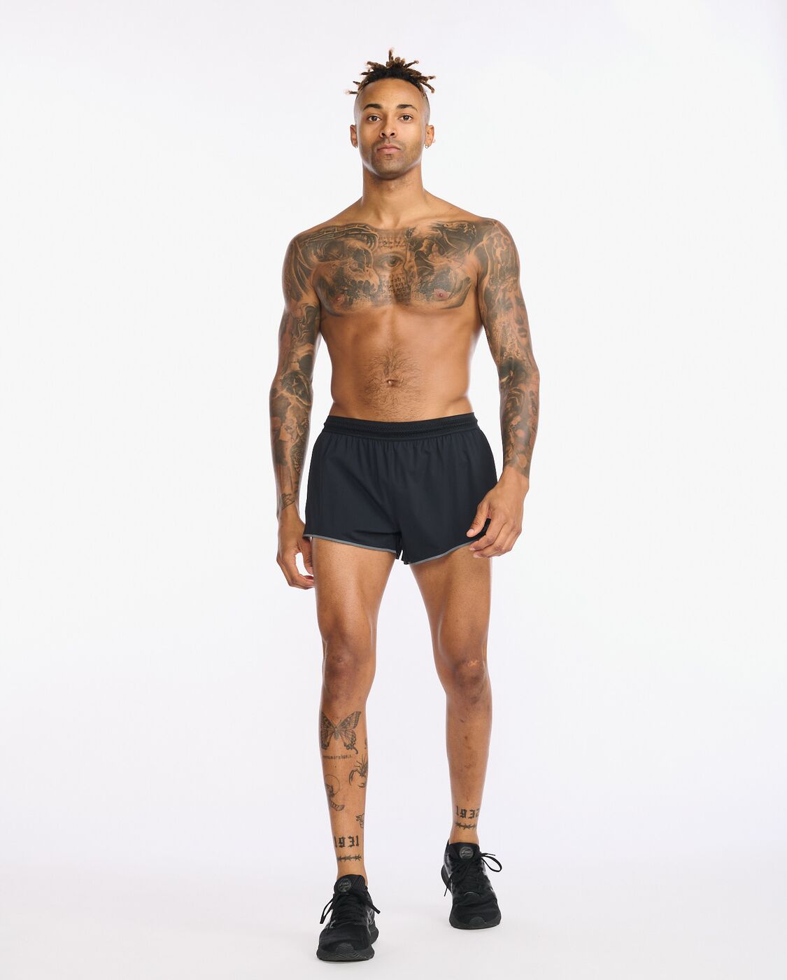 2XU South Africa - Mens Light Speed 3 inch Shorts - Black/Black Reflective