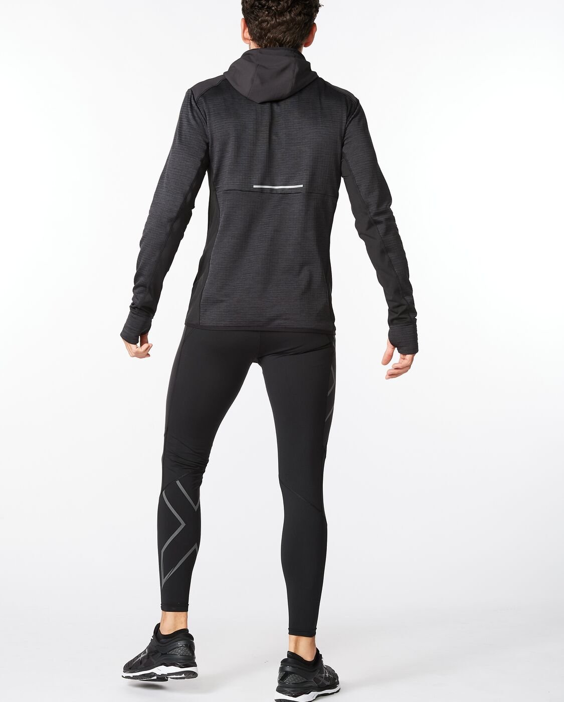 2XU South Africa - Mens Ignition Hooded Mid-Layer - Black/Silver Reflective