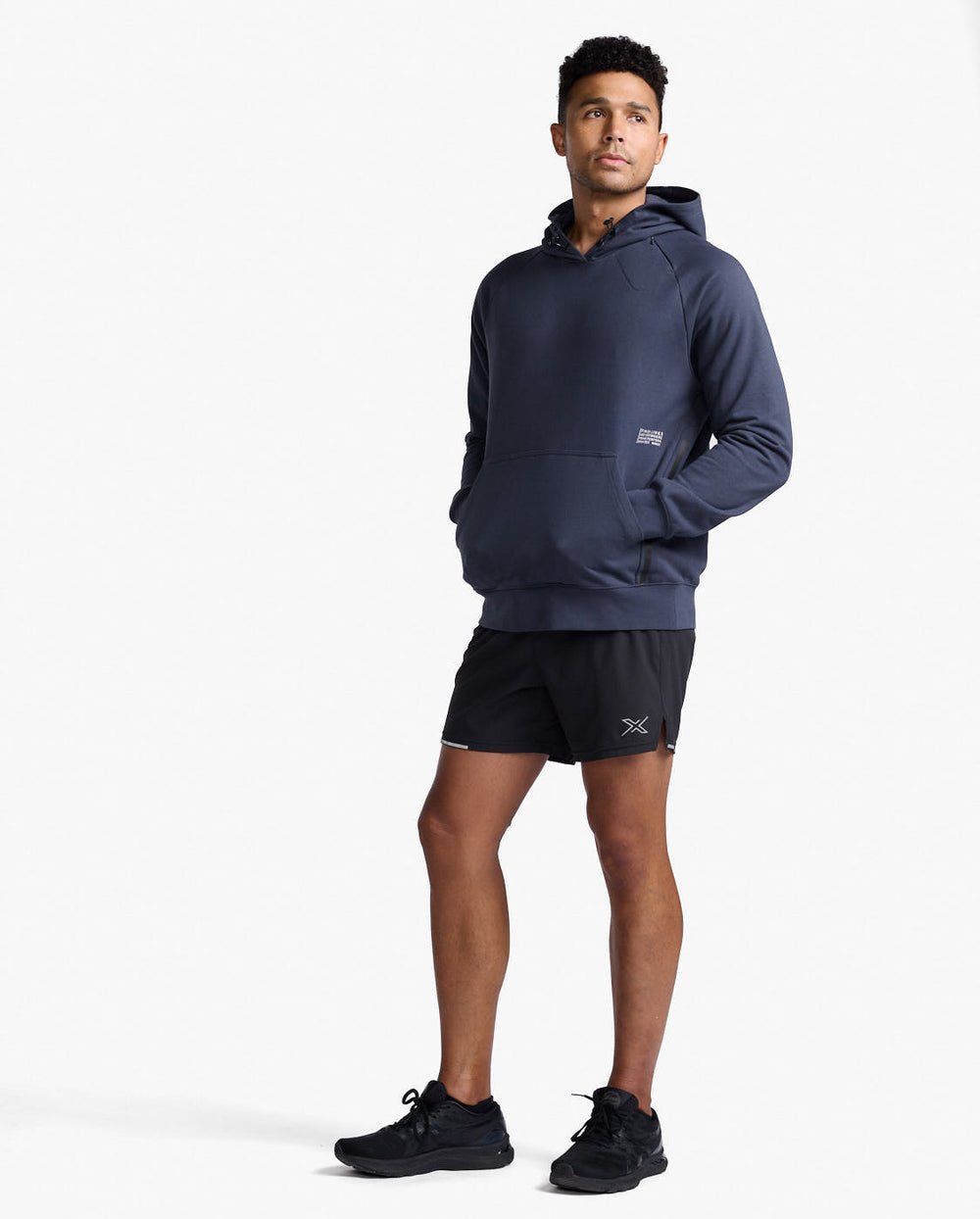 2XU South Africa - Mens Motion Hoodie - India Ink - India Ink/White