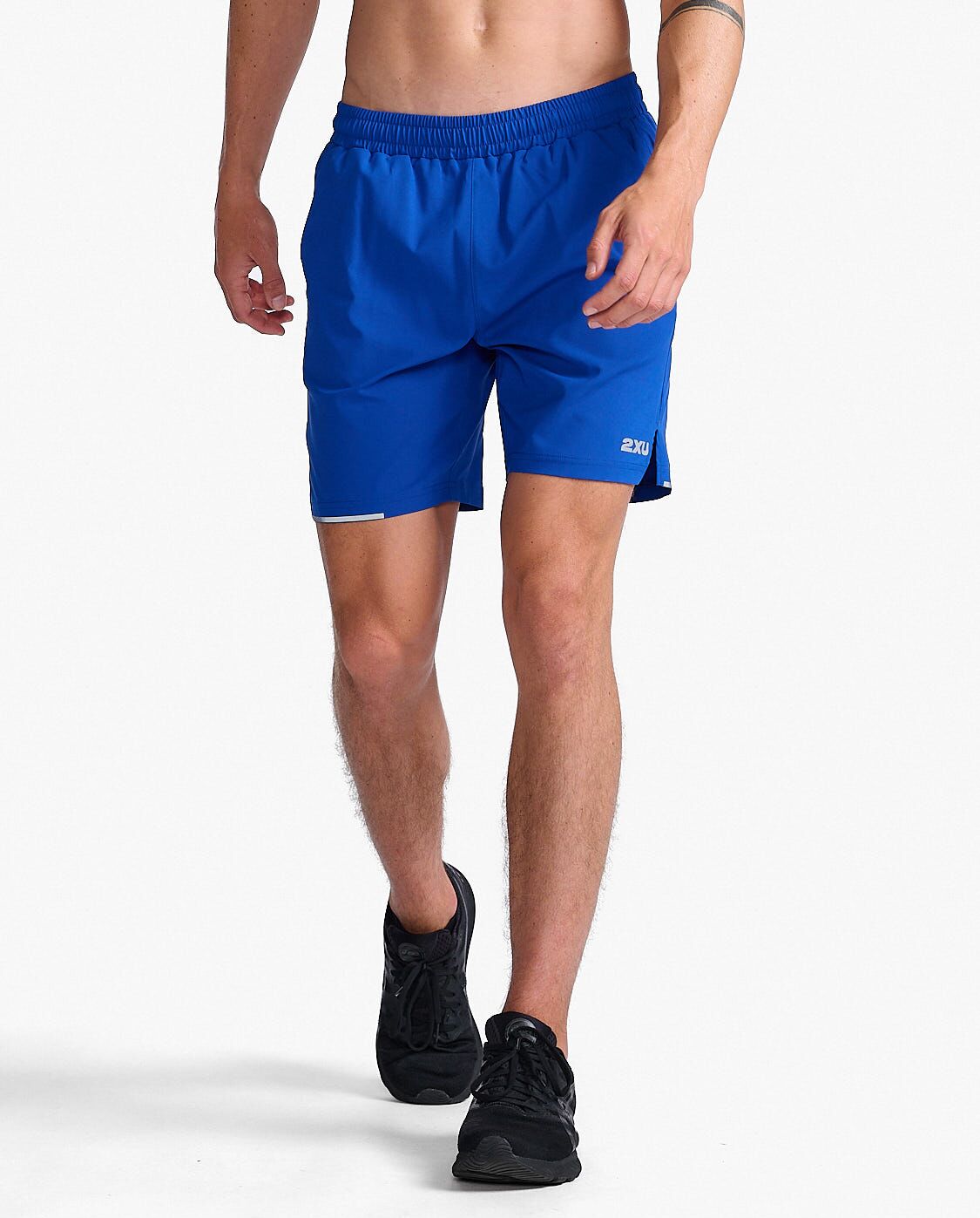 2XU South Africa - Mens Aero 7 Inch Shorts - Surf/Silver Reflective