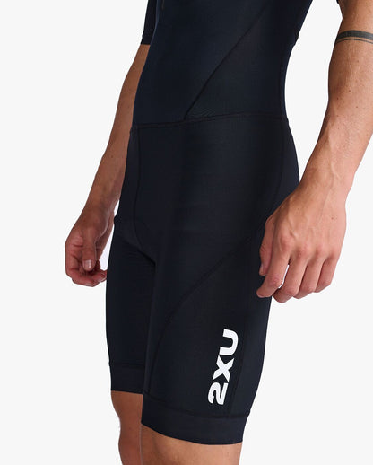2XU South Africa - Mens Core Sleeved Trisuit - BLK/WHT