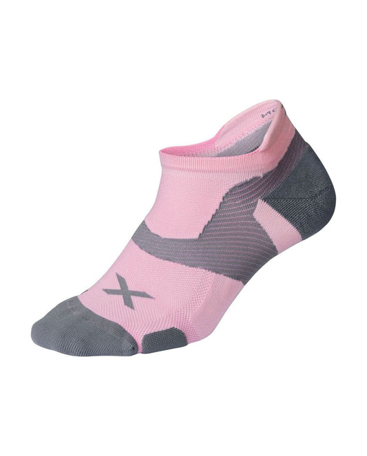 2XU South Africa - Vectr Cushion No Show Socks - Dusty Pink/Grey
