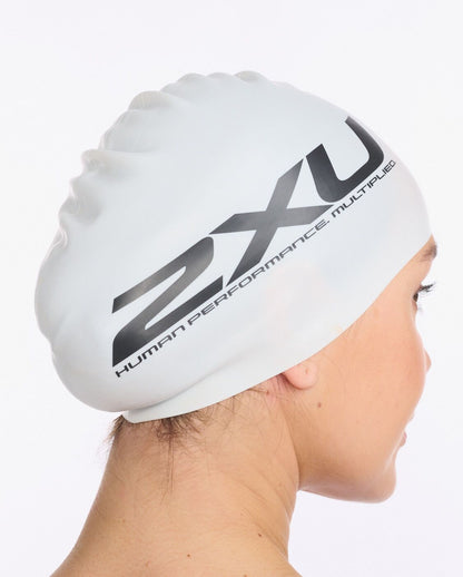 2XU South Africa - Silicone Swim Cap - WHT/WHT