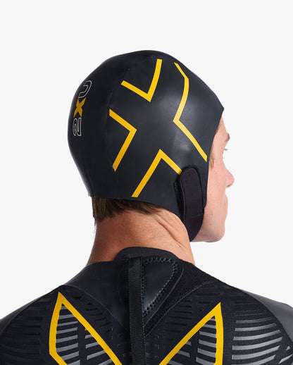 2XU South Africa - Unisex Propel Neoprene Swim Cap - Black/Ambition