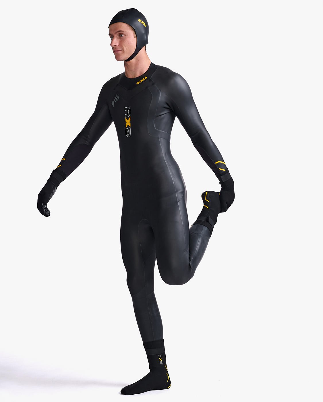 2XU South Africa - Unisex Propel Neoprene Swim Cap - Black/Ambition