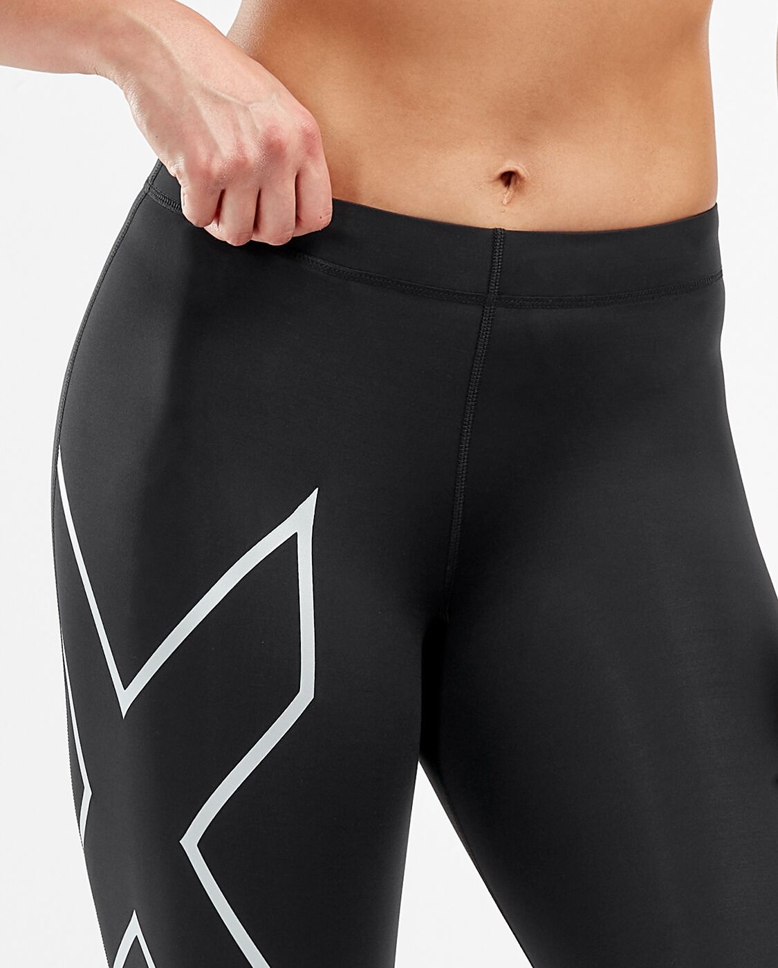 2XU South Africa - Women's Core Compression Tights - Black/Silver