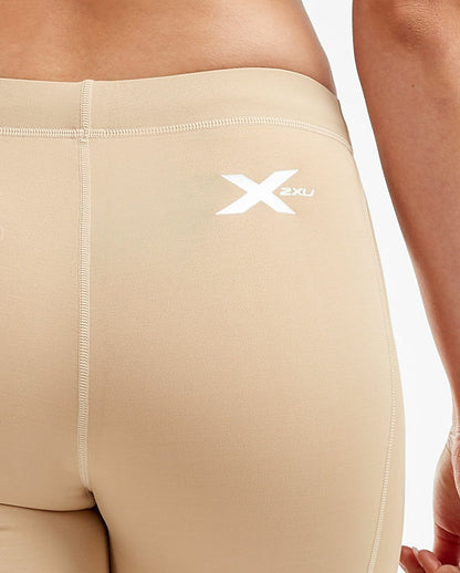 2XU South Africa - Womens Core Compression 5 Inch Game Day Shorts - Beige/Silver