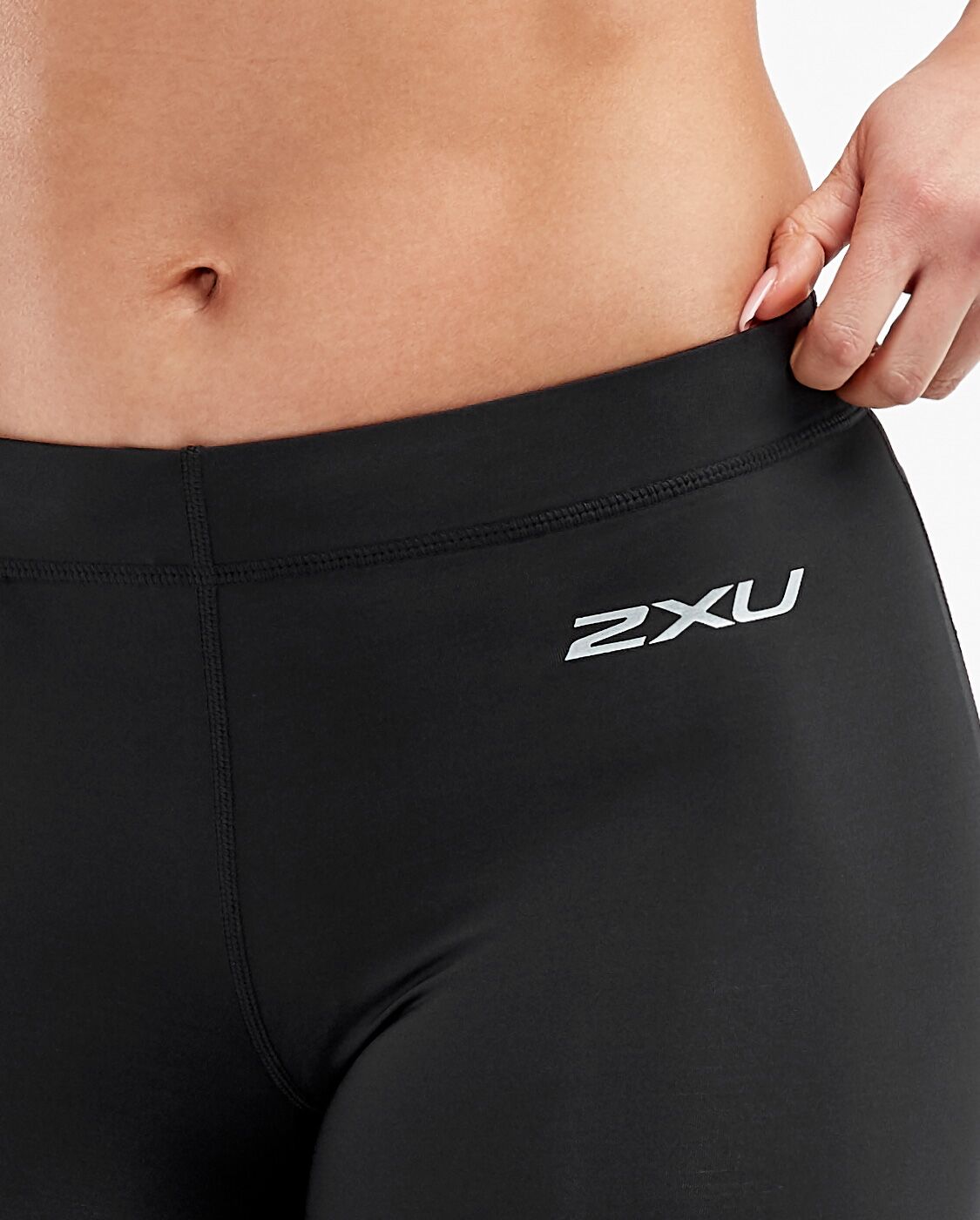 2XU South Africa - Womens Core Compression 5 Inch Game Day Shorts - Black/Silver