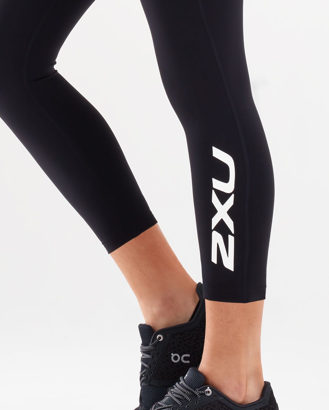 2XU South Africa - Womens Form Stash Hi-Rise Compression 7/8 Tights - Black/White