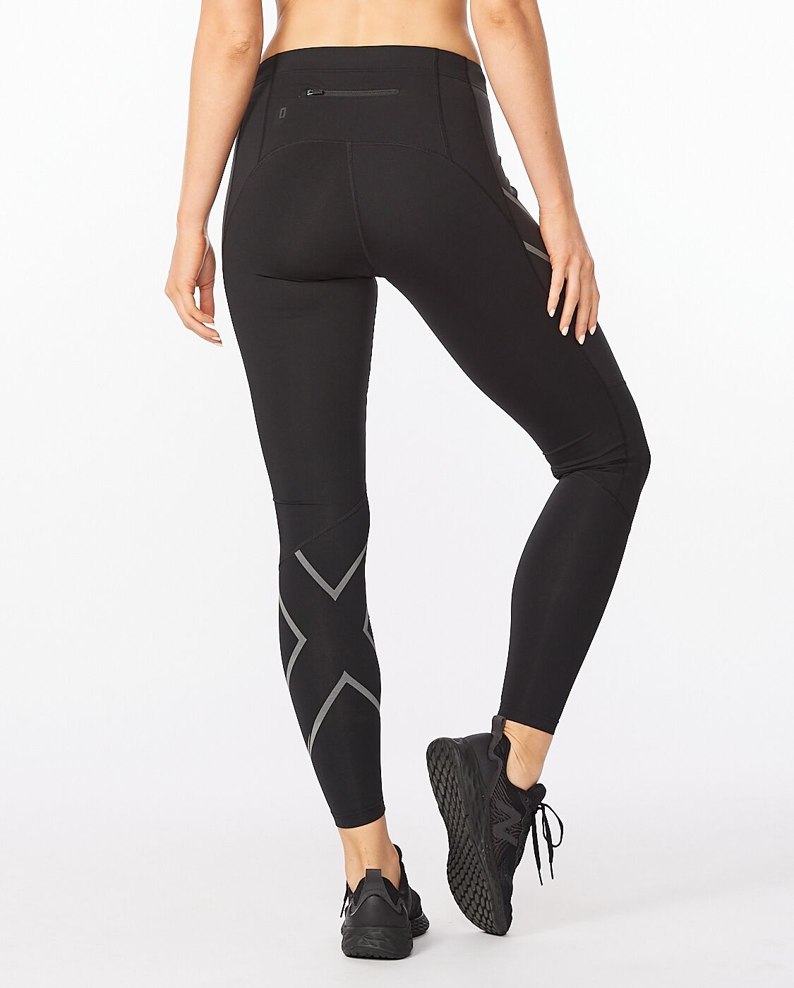 2XU South Africa - Womens Ignition Shield Compression Tights - Black/Black Reflective