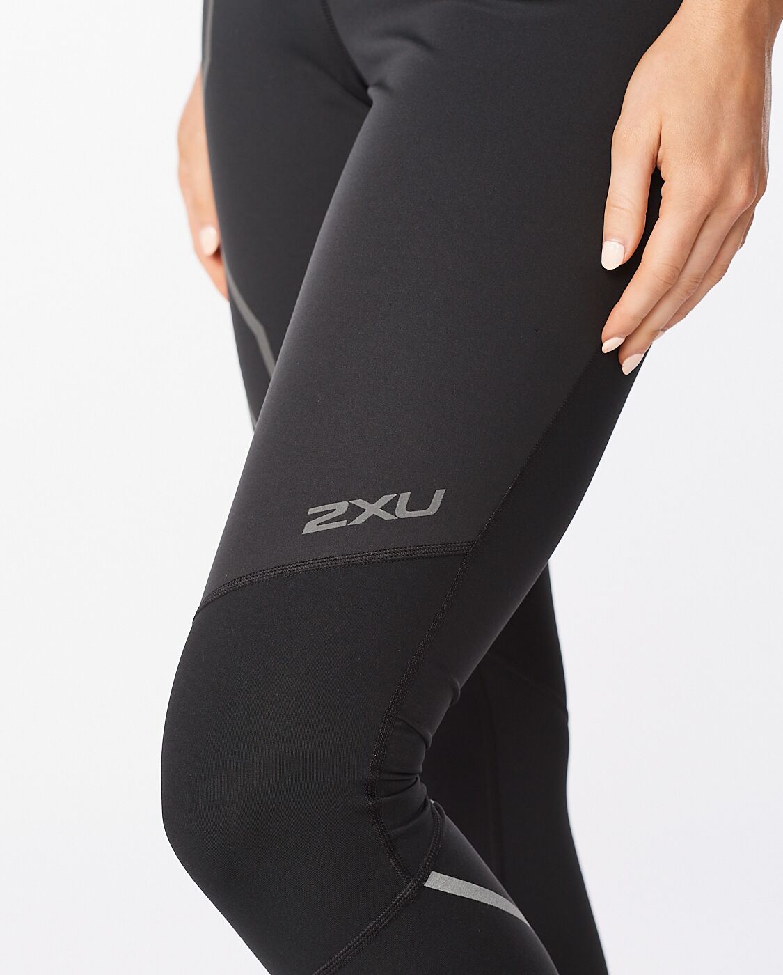 2XU South Africa - Womens Ignition Shield Compression Tights - Black/Black Reflective