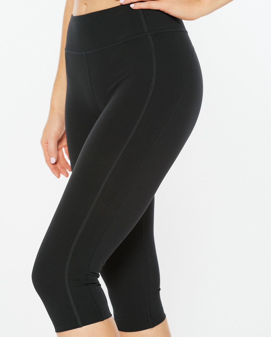 2XU South Africa - Womens Form Mid-Rise Compression 3/4 Tights - Black/Silver