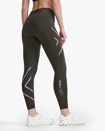 2XU South Africa - Women's Light Speed Mid-Rise Compression Tights - FLT/LVF