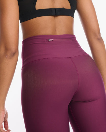 2XU South Africa - Womens Aero Sculpt Hi-Rise Compression Tights - Mulberry/Peach Whip Reflective