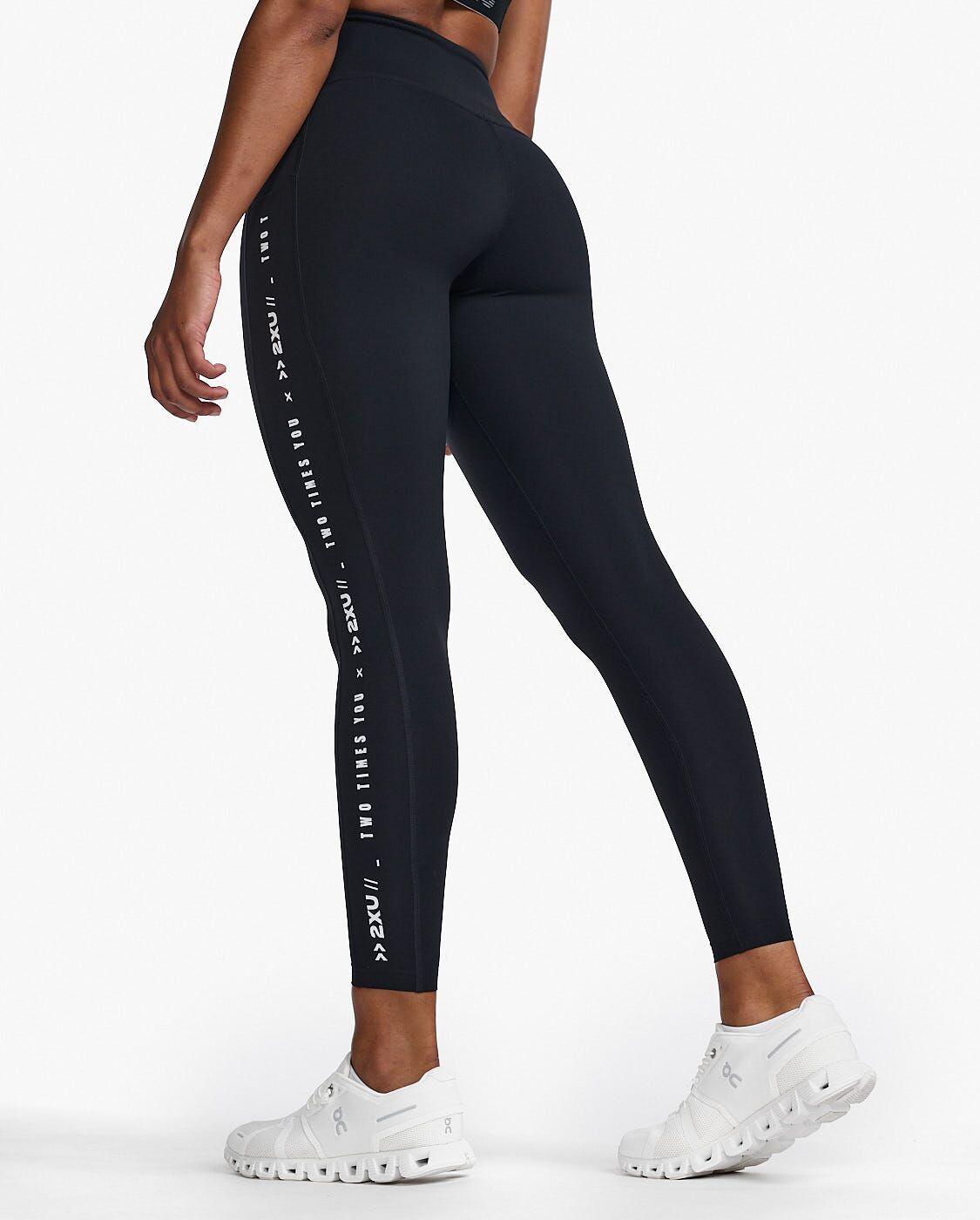 2XU South Africa - Womens Form Lineup Hi-Rise Comp Tight - BLK/WHT