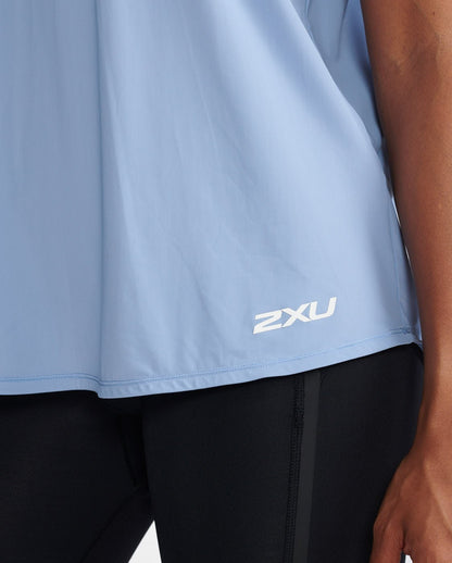 2XU South Africa - Womens Motion Mesh Tee - Forever/White