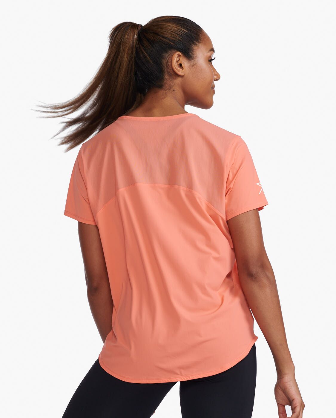 2XU South Africa - Womens Motion Mesh Tee - Hyper Coral/White Reflective