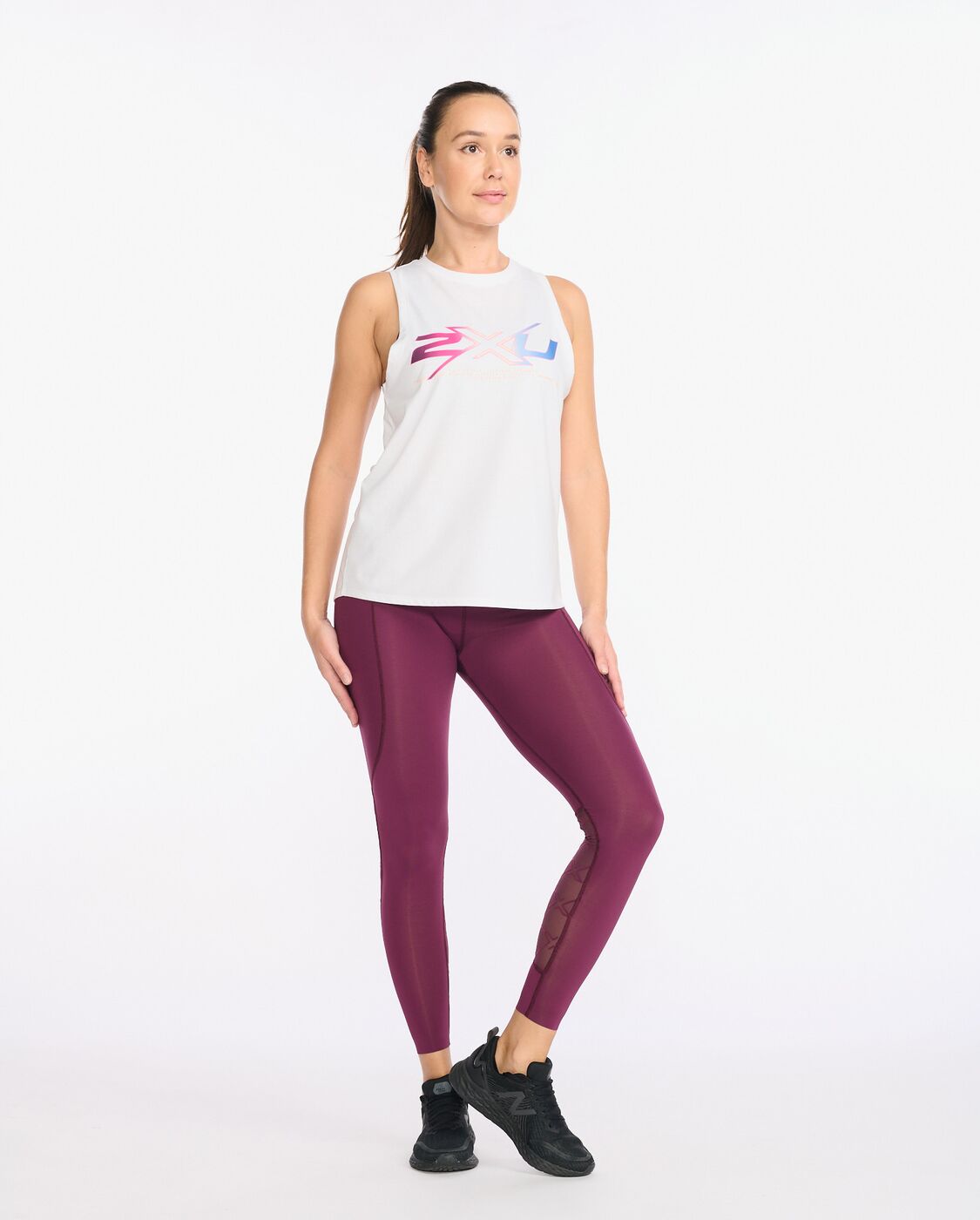 2XU South Africa - Womens Form Tank - White - White/Festival Ombre