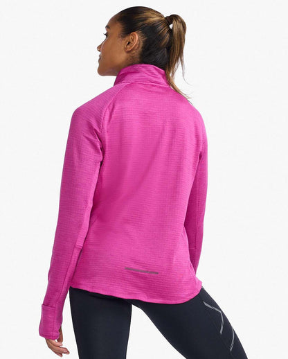 2XU South Africa - Women's Ignition Long Sleeve 1/4 Zip - Festival/Mulberry Reflective