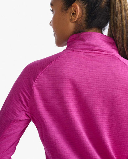 2XU South Africa - Women's Ignition Long Sleeve 1/4 Zip - Festival/Mulberry Reflective