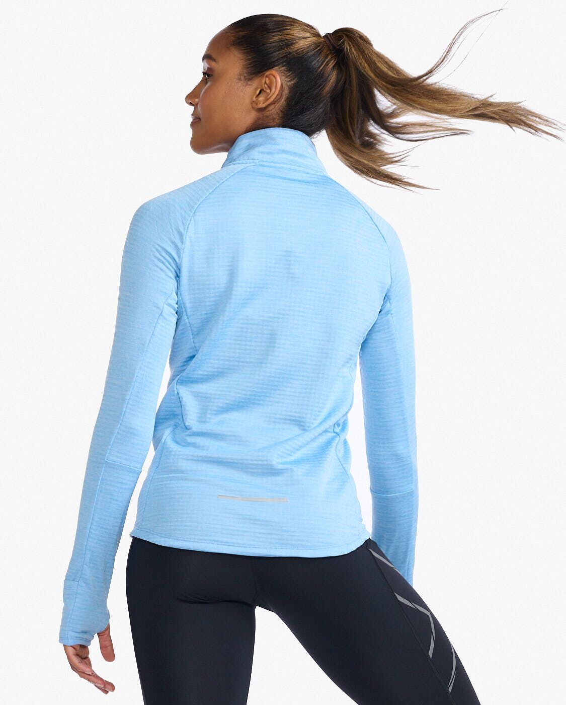 2XU South Africa - Women's Ignition Long Sleeve 1/4 Zip - Mirage/Silver Reflective