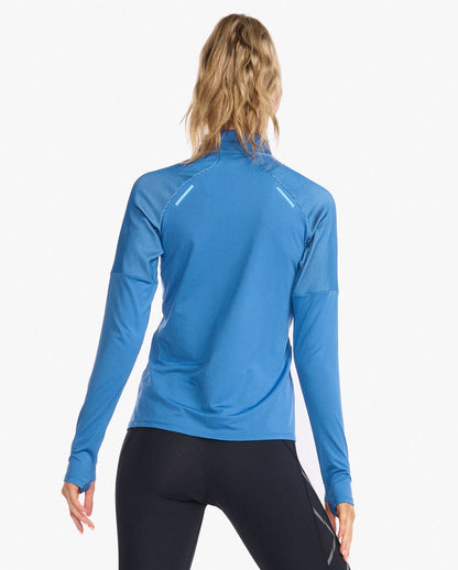2XU South Africa - Womens Light Speed L/S 1/2 Zip - Starling - Starling/Mirage Reflective
