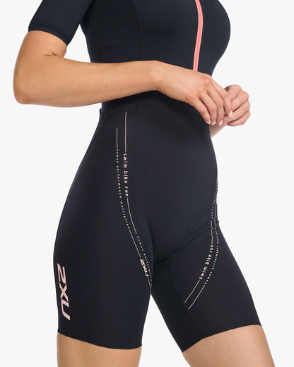2XU South Africa - Womens Aero Sleeved Trisuit - India Ink/White